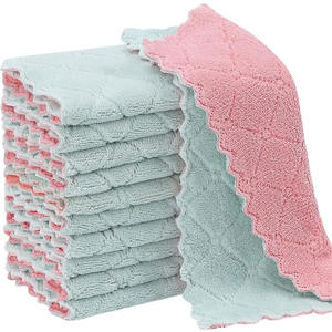 <span class=keywords><strong>Pas</strong></span> <span class=keywords><strong>cher</strong></span> Microfibre Absorbant Cuisine Vaisselle Serviette Chiffon Chiffon Rag Ménage Vaisselle Nettoyage Outils D'essuyage - Product Image 1