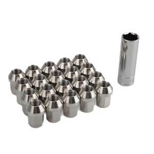 Écrous de roue M12 M14 en acier inoxydable 304, hexagonaux, longueur 19 mm 35 mm, trou aveugle pour remplacement et réparation de roues - Product Image 5
