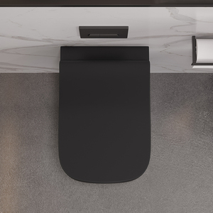 <span class=keywords><strong>WC</strong></span> <span class=keywords><strong>suspendu</strong></span> en céramique noire de luxe <span class=keywords><strong>pour</strong></span> hôtel et maison, à fixation murale - Product Image 2