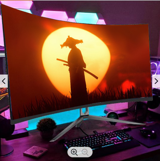 Popular and High-end Gaming Monitor Support Factory OEM with HD Curved Screen and Rotating Stand Monitor