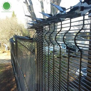 Clôture paysagère en acier au carbone à vue dégagée avec barrières anti-escalade, traitée thermiquement et galvanisée, design moderne, <span class=keywords><strong>hauteur</strong></span> de 6 pieds - Product Image 6