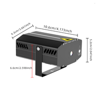 Projecteur Laser Vert en Alliage d'Aluminium pour Boîte de Nuit, Lumière de Scène Activée par le Son, Intensité Réglable, pour Mariage, Fête, Discothèque, DJ