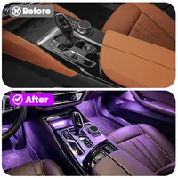 Lumière de selle en cristal LED pour BMW Série 5 G30 G32, synchronisation avec la voiture d'origine, 11 couleurs, éclairage ambiant, moulures intérieures