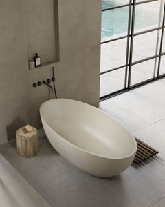 Handcrafted Stain Resistant Concrete Bathtub Luxury Natural Stone Texture Cement Soaking Tub Highly Competitive B2B Pricing - Product Image 6