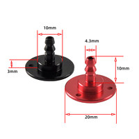 Conector de Manguera de Doble Conexión con Brida de 20 mm de Aleación de Aluminio ZYHOBBY para Ventilación del Fuselaje de Aviones RC