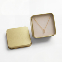 Boîte en métal carrée personnalisée en gros pour colliers, bagues, boucles d'oreilles, bijoux, avec insert en papier