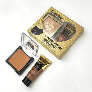 Set de Maquillaje 2 en 1 <span class=keywords><strong>Romantic</strong></span> Flower: Base Líquida Mineral con Corrector y Polvo Compacto para Piel Oscura, Listo para Exportación - Product Image 2