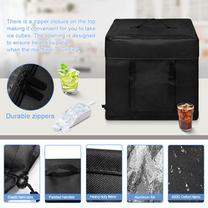 <b>Ice</b> <b>Maker</b> Cover Oxford Cloth Zipper Closure Dustproof For Countertop <b>Ice</b> <b>Maker</b> Home Use - Product Image 3
