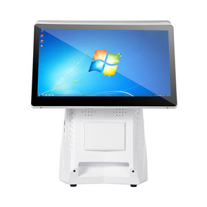Vente en gros Boîtier en plastique blanc Écran tactile capacitif résistif de 15 pouces Tout en un Système de bornes de caisse enregistreuse Pos - Product Image 1