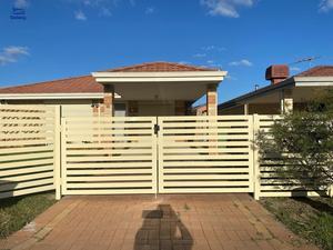 Design personalizzato in alluminio doghe doppio cancello con serrature e chiusura a goccia - Product Image 4