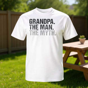 T-shirt Grandpa The Man The Myth pour hommes, cadeau pour la fête des pères - Product Image 3