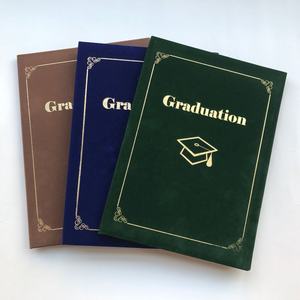 Security Certificate Printing Paper Hardcover Diploma <strong>Folder</strong> A4 <strong>File</strong> Certificate Holder With Hot Stamping
