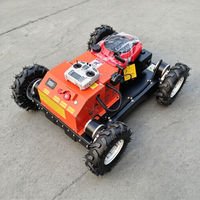 Mesin Pemotong Rumput Robot 4WD 550mm Bensin Zero Turn CE EPA dengan Remote, Rangka Kokoh, Bebas Repot untuk Operasi Pemotongan Rumput di Kebun Persemaian