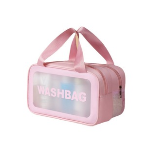 Trousse de toilette grande capacité, étanche, rectangulaire, avec fenêtre transparente, pour le rangement à domicile - Product Image 1