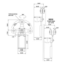 Interrupteur de fin de course rotatif à rouleaux en acier inoxydable TMAZTZ TLS-121, protection traversante, terminaison à trou traversant, 250VAC/10A, usage industriel