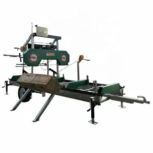 Trailer power portable horizontal log saw band sawmill for sale