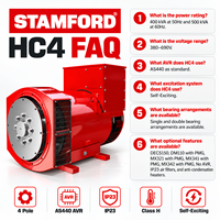 Groupe électrogène diesel Stamford UCH4 authentique compatible avec les groupes électrogènes de 400 kVA/500 kVA avec moteur Cummins Perkins Weichai CAT Baudouin