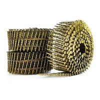 Clous en bobine pour charpente 2 et 2,5 pouces, clous en fil métallique à tige filetée pour palettes, pour pistolet à clous pneumatique, de l'usine chinoise