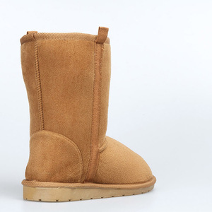 Fausse fourrure couverte doublé intérieur extérieur femmes dames confortable botte pantoufles anti-glissant daim dames chaussures bottes de neige - Product Image 4