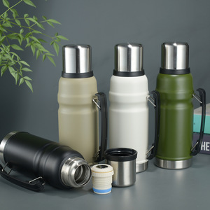 2024 <span class=keywords><strong>1000ml</strong></span> Botellas de vaso de agua de boca ancha al vacío clásicas Hervidor de acero inoxidable 18/8 para deportes al aire libre - Product Image 2