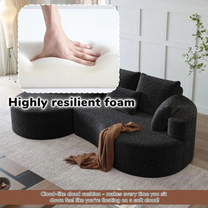 Tendencias 2026 Alibaba: Pedido Mínimo Bajo, Embalaje Comprimido Personalizado, Sofá Reclinable en Forma de L, Tapizado en Terciopelo Moderno - Product Image 4