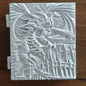 Boîte à dés 3D Dragon en Cuivre avec Effet Éclaboussures Rouges – Accessoire RPG Moderne pour Jeux de Table DND/COC et Collectionneurs 16mm - Product Image 4