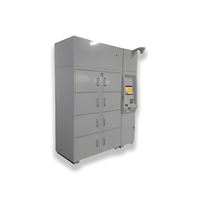 Casier intelligent moderne en acier inoxydable avec serrure électronique, pour extérieur, durable, numérique, IoT