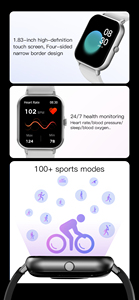 Đồng hồ thông minh mới 1.9inch màn hình lớn ECG theo dõi giấc ngủ sức khỏe ai trợ lý giọng nói BT cuộc gọi thể dục thể thao đồng hồ thông minh - Product Image 3