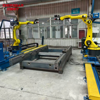 Estación de Trabajo de Soldadura Robótica Dual sin Necesidad de Programación, Línea de Producción de Ensamblaje Automático para Piezas Metálicas Estructurales
