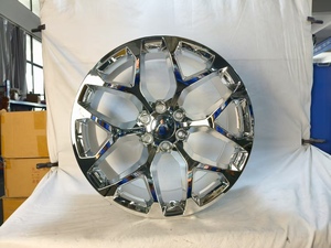 Rines y llantas FLROCKY de 20, 22 y 24 pulgadas, 6x139.7, color negro brillante cromado para Chevy Silverado Suburban 2007 1500 - Product Image 6