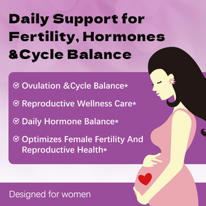 Cápsulas Multivitamínicas para la Fertilidad Femenina, Mezcla Integral <span class=keywords><strong>de</strong></span> Vitaminas + Minerales + Hierbas, Salud Reproductiva y Apoyo al Ciclo - Product Image 5