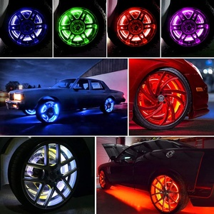 New hàng duy nhất đuổi theo Nhôm dẫn bánh xe Vòng đèn IP68 không thấm nước nhảy múa nhấp nháy rim ánh sáng offroad xe lốp Đèn 5050 - Product Image 2