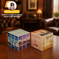 Zcube OEM ODM Logo personnalisé 3x3 Tourisme européen Motif géométrique tendance Cube imprimé UV en plastique ABS Puzzle Tour Eiffel