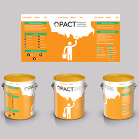 Conception de Bopp auto-adhésif personnalisé étiquette de seau de peinture autocollant coloré d'étiquette étanche chimique pour seau en plastique et boîtes en métal