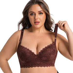 34-50A B C D E F tasse grande taille dames soutien-gorge caché dos graisse profonde tasse réglable respirant sans couture dentelle couverture complète soutien-gorge <span class=keywords><strong>Push</strong></span> <span class=keywords><strong>up</strong></span> - Product Image 2