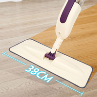 Serpillère pulvérisatrice auto-essoreuse à manche télescopique en acier inoxydable, capacité 400 ml, pour la maison, le bureau et les sols – Efficace et peu exigeante en main-d'œuvre