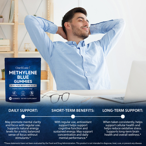 <span class=keywords><strong>Caramelle</strong></span> Gommose al Blu di Metilene 5mg con Etichetta Privata OEM, Confezione Personalizzata, <span class=keywords><strong>per</strong></span> Energia, Memoria, Concentrazione e Supporto Cerebrale - Product Image 5
