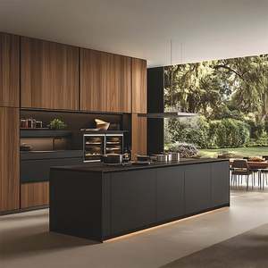 Custom Modular Modern Kitchen <b>Cabinets</b> Sleek Stylish Design Luxury Full Home Solution Steel Carcase Faucet Sink Apartments - Product Image 5