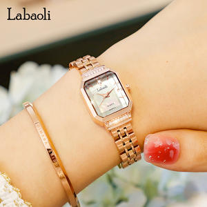 Montre carrée de luxe pour femme, montre haut de gamme pour femme, étanche, bracelet en acier, calendrier, montre à quartz - Product Image 4