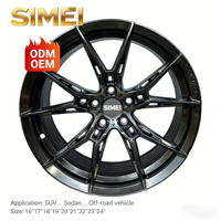 Jantes de route SIMEI très vendues, 17-20 pouces, en alliage coulé de haute qualité, 5x120, ET30, finition noire, pour la modification/amélioration des 4x4