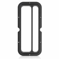 Cadre de panneau d'instrumentation en aluminium usiné sur mesure par CNC avec double fenêtre et encoches latérales pour l'utilisation d'appareils électroniques