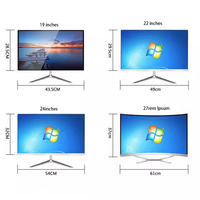 19 " Core I3 I5 I7 AIO Integrated Card Desktop Monoblock Computer Barebone All in One PC Computer With Office