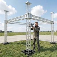 Système de support au sol en treillis double couche en alliage d'aluminium robuste et portable pour équipement d'éclairage de scène et événements de concerts en plein air