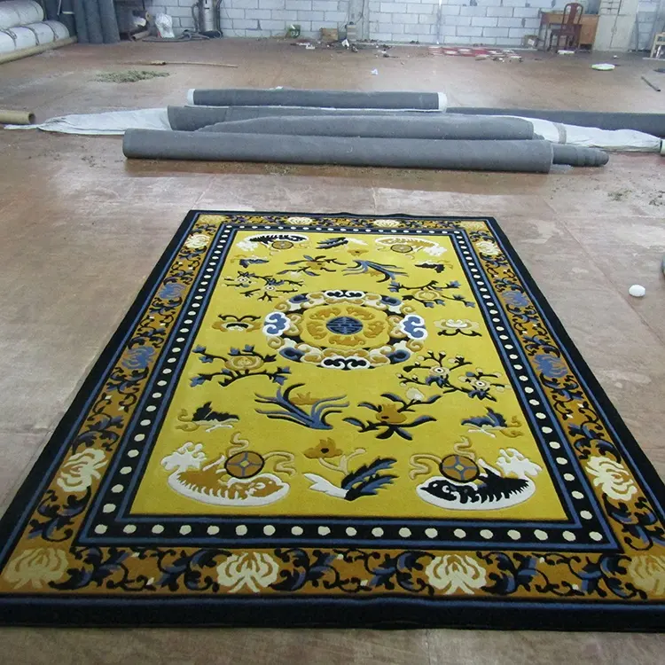 Hand Tufted Area Pattern Square Rugs 100% Acrylic Custom Rug Handmade Carpet For Livingroom