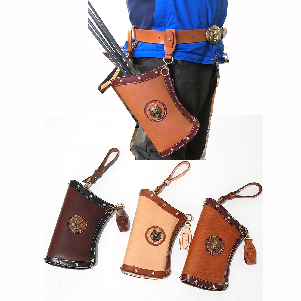 Ancien Porte-carquois En Cuir – Pour Flèches, Tirage D'arc, Vintage