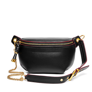 <span class=keywords><strong>Sac</strong></span> <span class=keywords><strong>Banane</strong></span> <span class=keywords><strong>Femme</strong></span> en Cuir Véritable Tendance, <span class=keywords><strong>Sac</strong></span> de Poitrine en Similicuir pour Dames avec Chaînes - Product Image 5