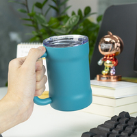 Personnalisable 16OZ Tasses Isolées Thermiques avec Couvercles Portable Voyage En Acier Inoxydable Tasse À Café Sous Vide