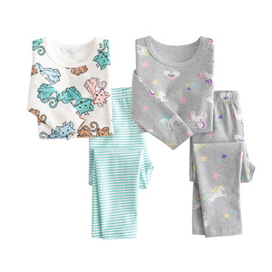 Pyjama enfant manches longues OA 60 jours OEM ODM, vêtements ajustés, ensemble pyjama confortable en coton, ensemble pyjama 2 pièces pour filles, vêtements de nuit pour filles - Product Image 3