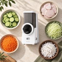 Huishoudelijke keuken voedselbereidings multifunctionele salade maker compacte verstelbare snelheid 5-in-1 elektrische groentesnijder