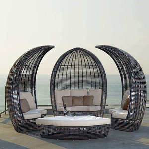 Design à la mode et exquis meubles en rotin extérieur fauteuil roulant salon <span class=keywords><strong>lit</strong></span> en rotin extérieur <span class=keywords><strong>lit</strong></span> en rotin - Product Image 3